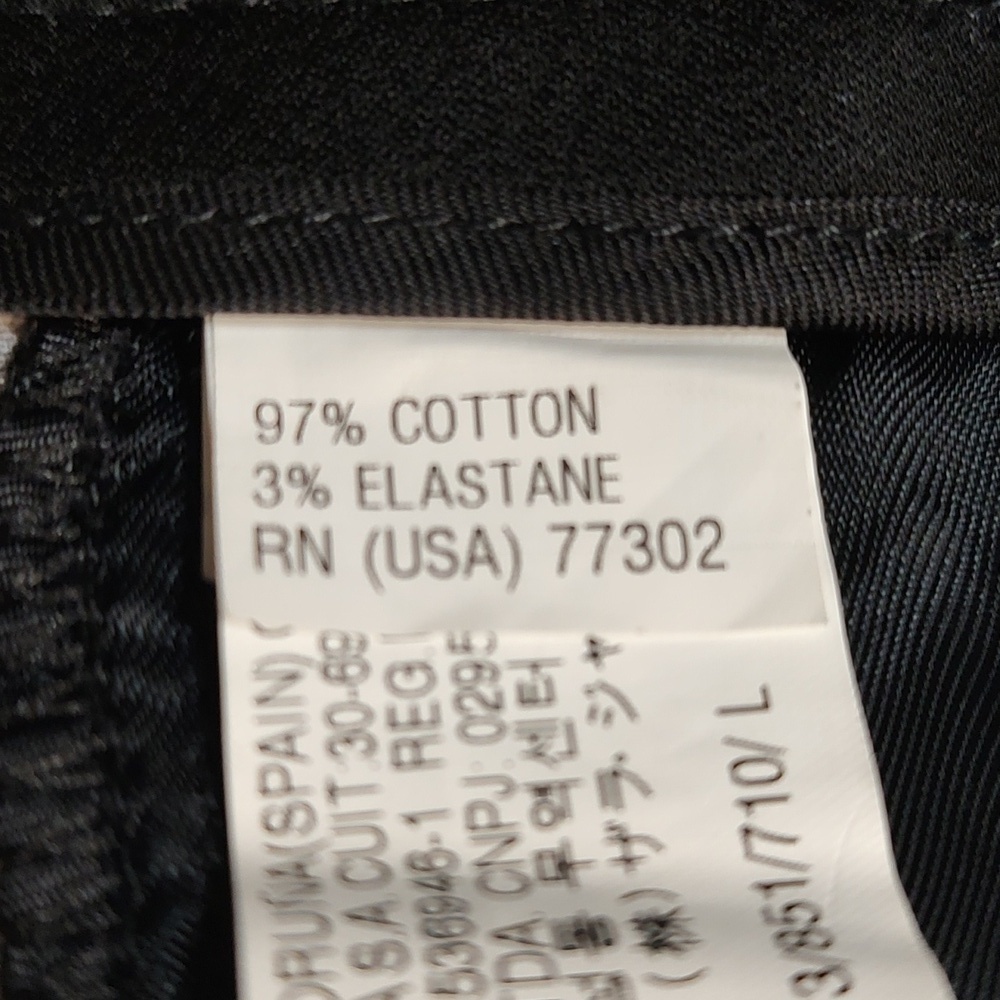 Zara Black and Tan Diamond Pattern Pants Size L - Picture 5 of 5